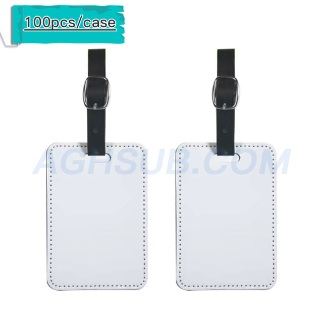 Double side sublimation PU-leather luggage tag