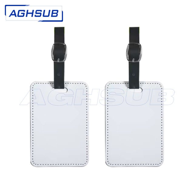 Double side sublimation PU-leather luggage tag