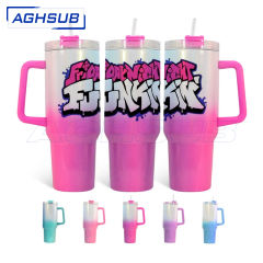 US warehouse 40oz sublimation ombre shimmer mug