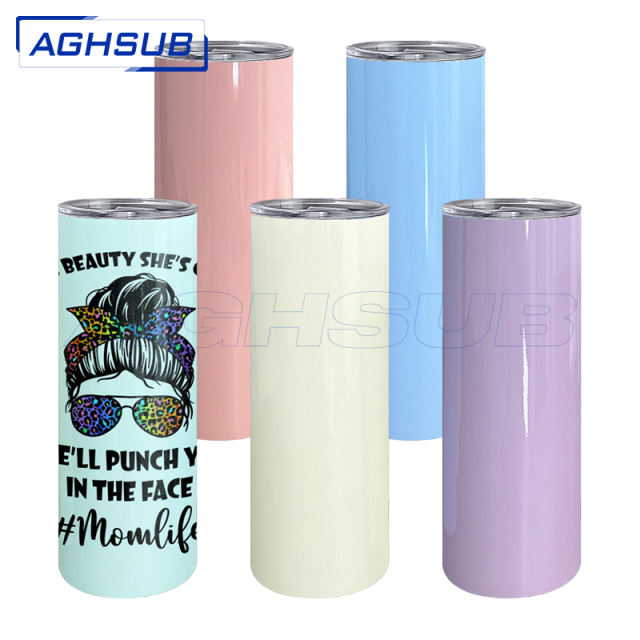 US warehouse 20oz color sublimation straight tumbler