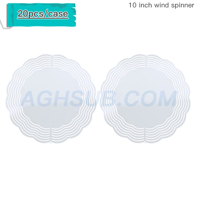 US warehouse 10inch aluminum sublimation wind spinners