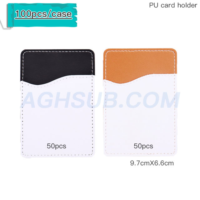 US warehouse PU sublimation card holder for phone case