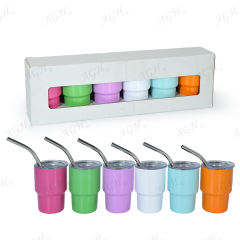 US warehouse 3oz stainless steel colored sublimation shot cup