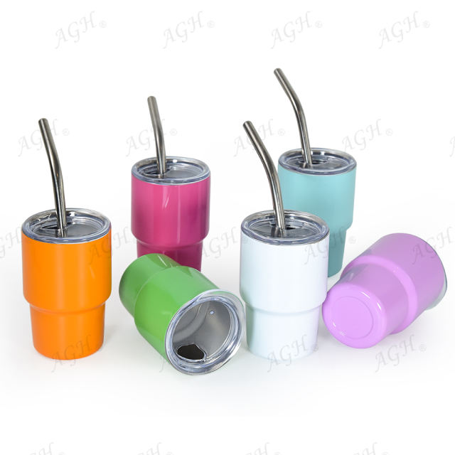US warehouse 3oz stainless steel colored sublimation shot cup