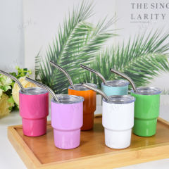 US warehouse 3oz stainless steel colored sublimation shot cup