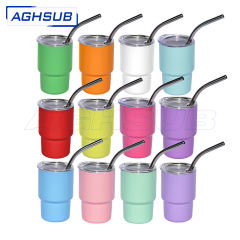 US warehouse 3oz stainless steel colored sublimation shot cup