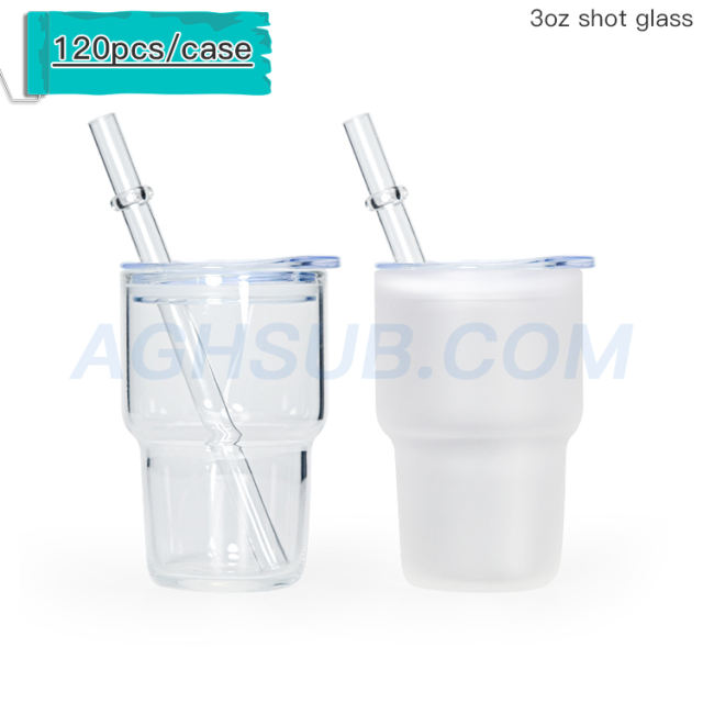 US warehouse 3oz sublimation glass shot glass cups