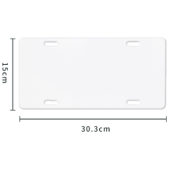 US warehouse sublimation white license plate 6*12 inch