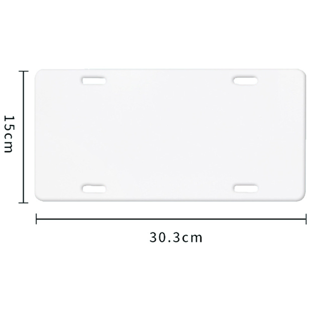 sublimation white license plate 6*12 inch