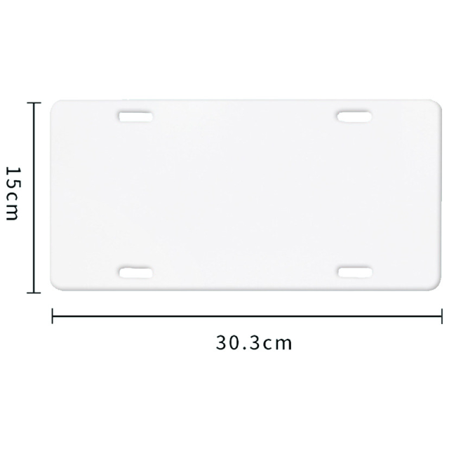 US warehouse sublimation white license plate 6*12 inch