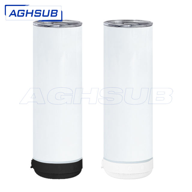 New small size 20oz  white sublimation tumbler with speaker