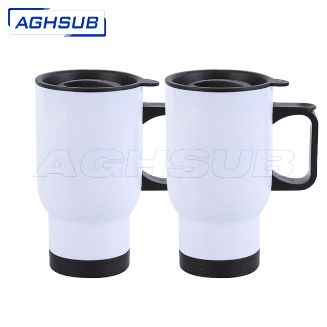 14oz white curve sublimation mug with handle