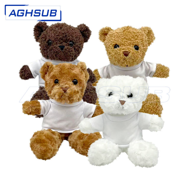 US warehouse mix color bears with sublimation shirt