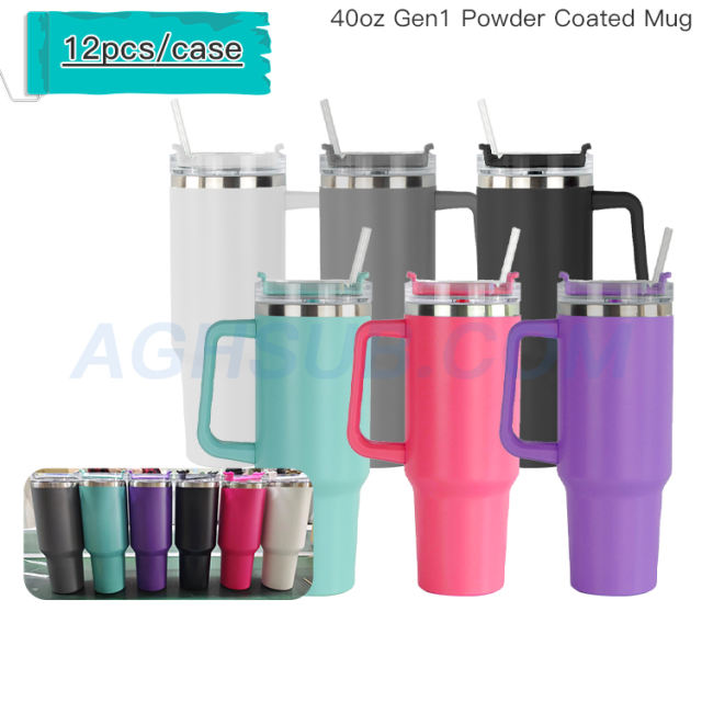 40oz powder coated mug mix colors