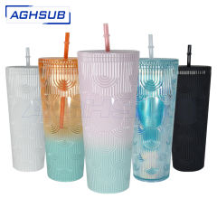 US warehouse 24oz double wall acrylic tumbler mix color