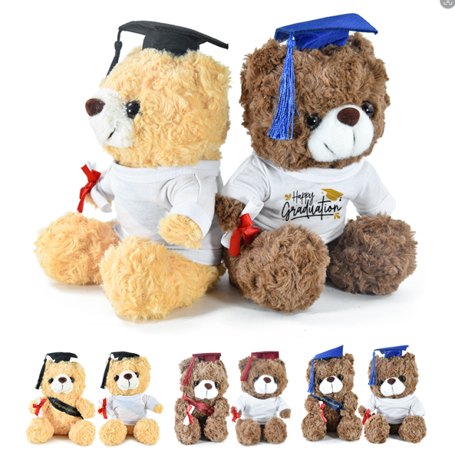 US warehouse mix color grade bears with sublimation shirt
