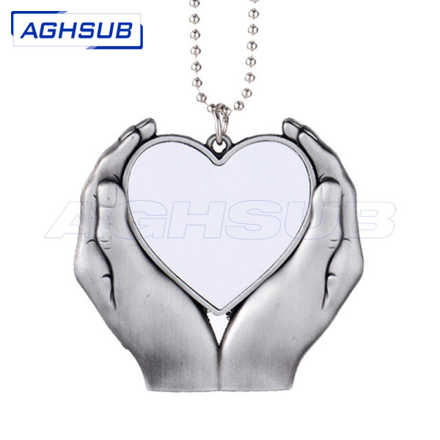 US warehouse sublimation heart ornament 60*60*2.5mm