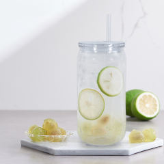 US warehouse 16oz Plastic Clear Cup with Plastic Color Lids