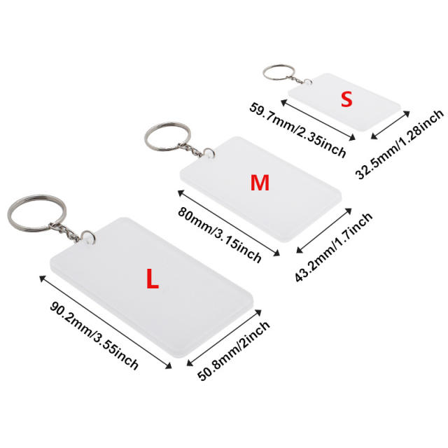 China warehouse Sublimation blank acrylic memorial keychains