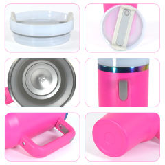 US warehouse 40oz Non-Sub Powder Coated holographic iridescent mug rainbow chroma tumbler 5 colors