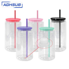 US warehouse 16oz plastic snowglobe clear cups with predrilled and 2 plugs