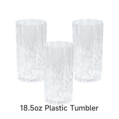 US warehouse 14oz/17oz/18.5oz embossed plastic cups