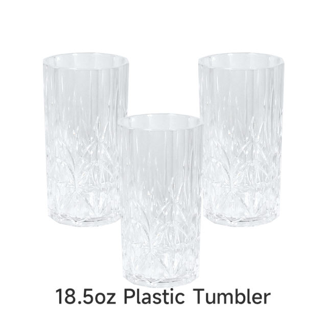 US warehouse 14oz/17oz/18.5oz embossed plastic cups