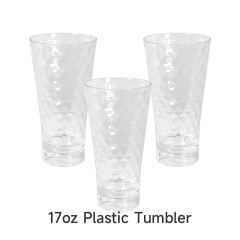 US warehouse 14oz/17oz/18.5oz embossed plastic cups