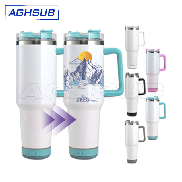 US warehouse white sublimation 40oz speaker mug