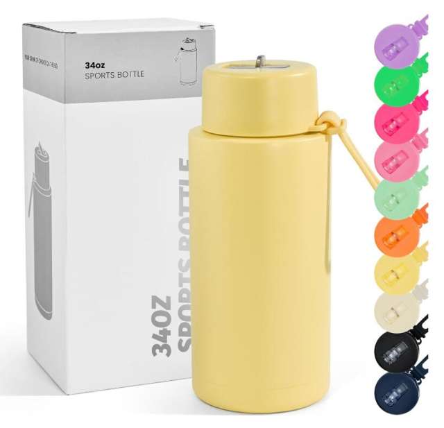 US warehouse 34oz Non-Sub Powder Coated water bottle