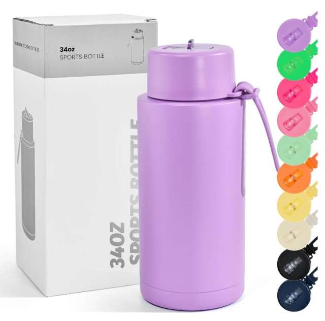 US warehouse 34oz Non-Sub Powder Coated water bottle
