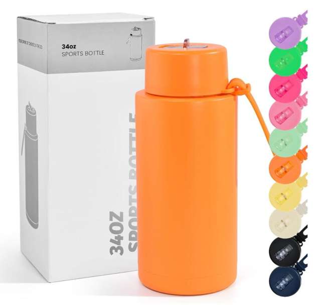 US warehouse 34oz Non-Sub Powder Coated water bottle