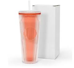 US warehouse 24oz Studded Tumbler with Lid and Straw DIY Customizable with BPA Free Iced Coffee Cups