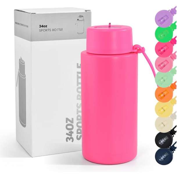 US warehouse 34oz Non-Sub Powder Coated water bottle