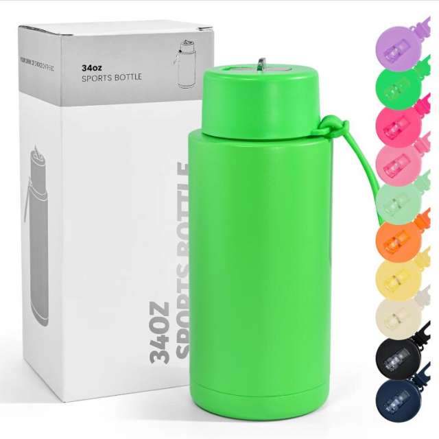 US warehouse 34oz Non-Sub Powder Coated water bottle