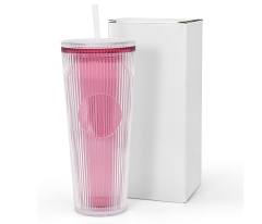 US warehouse 24oz Studded Tumbler with Lid and Straw DIY Customizable with BPA Free Iced Coffee Cups