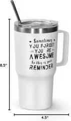 US warehouse 20oz powder coated insulated coffee mugs tumblers-SOMETIMES YOU FORGET YOU'RE AWESOME 2