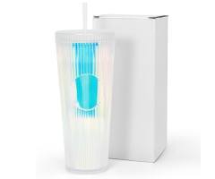 US warehouse 24oz Studded Tumbler with Lid and Straw DIY Customizable with BPA Free Iced Coffee Cups