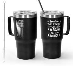 US warehouse 20oz powder coated insulated coffee mugs tumblers-SOMETIMES YOU FORGET YOU'RE AWESOME 2