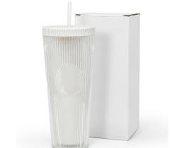 US warehouse 24oz Studded Tumbler with Lid and Straw DIY Customizable with BPA Free Iced Coffee Cups