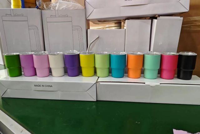 US warehouse 3oz stainless steel colored sublimation shot cup