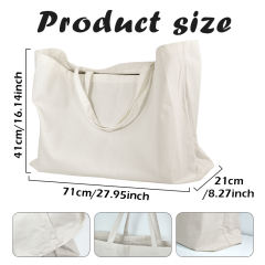 US warehouse 71*41*21cm extra large Sublimation blank canvas Tote Bag