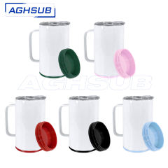 US warehouse 14oz sublimation stainless steel coffee mug with plastic bottom