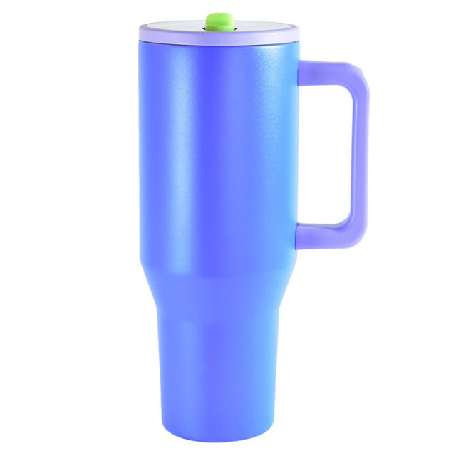 US warehouse 40 oz H5.0 Tumbler with directly drinking lid colorful powder coating double wall vacuum stainless steel mug