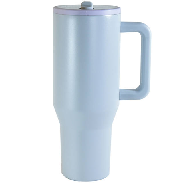 US warehouse 40 oz H5.0 Tumbler with directly drinking lid colorful powder coating double wall vacuum stainless steel mug