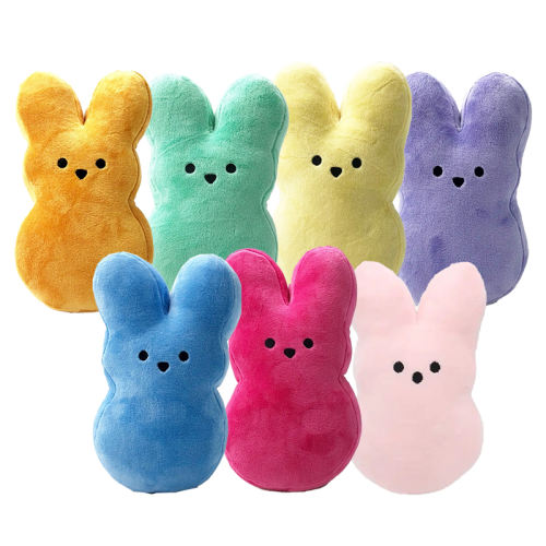 US warehouse 5.9in ,7.9in Easter Peeps rabbit doll mix colors 15cm 20cm
