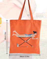 US warehouse 34*38cm Colorful Canvas Bag With Handle