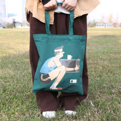 US warehouse 34*38cm Colorful Canvas Bag With Handle