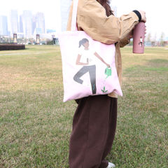 US warehouse 34*38cm Colorful Canvas Bag With Handle
