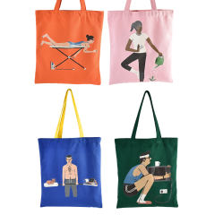 US warehouse 34*38cm Colorful Canvas Bag With Handle